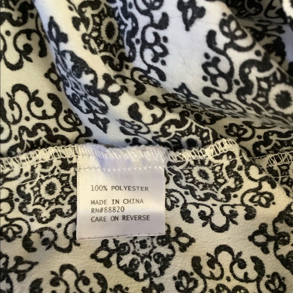 Anne Carson Black & White Polyester Blouse 3X - Picture 3 of 6